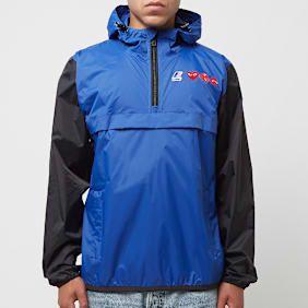 Comme des Garcons Play K-Way Half Zip Jacket blue