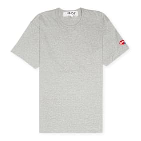 Comme des Garcons Play T-Shirt Sleeve Heart Logo grijs
