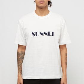 Sunnei Light Jersey Classic T-Shirt Big Logo Embroidered weiß