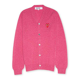 Comme des Garcons Play Knit Cardigan rosa