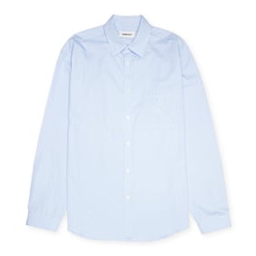 Ambush Striped Armhole Open Shirt blue