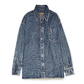 MM6 Maison Margiela Long-Sleeved denim Shirt blue