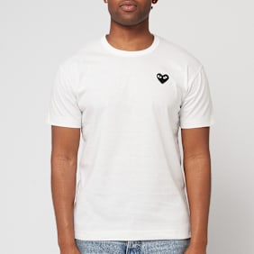 Comme des Garcons Play Black Heart T-Shirt White wit