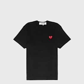 Comme des Garcons Play Small Red Heart T-Shirt Black schwarz
