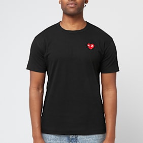 Comme des Garcons Play Small Red Heart T-Shirt Black schwarz