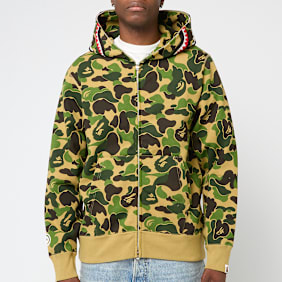 A Bathing Ape ABC Camo Crystal Stone Shark Full Zip Hoodie camouflage