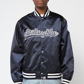 A Bathing Ape Baseball Varsity Jacket blue