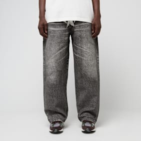 A Bathing Ape Fake Print Sta Loose Fit Denim Pants grijs