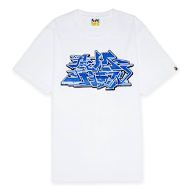 A Bathing Ape Asnka Kanji Graffiti Logo Tee weiß