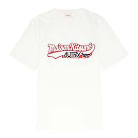 Autry x Maison Kitsune T-Shirt weiß