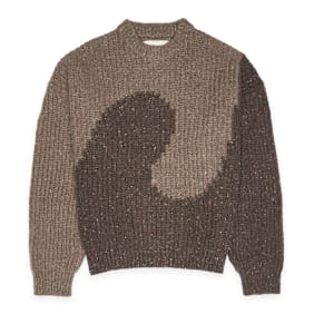 ERL Unisex Swirl Wool Crewneck Knit braun