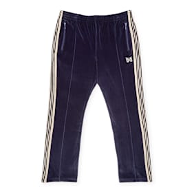 Needles Narrow Track Pant - C/PE Velour blue