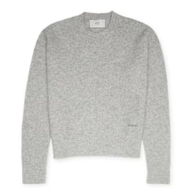 AMI PARIS Wool Knit Alpaca Crewneck Pullover grijs