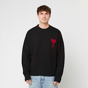 AMI PARIS Felted Crew ADC schwarz