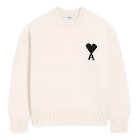 AMI PARIS Felted Crew ADC beige