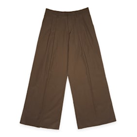 ERL Unisex Nylon Pleated Suit Trousers Woven braun