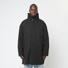 C. P. Company Outerwear Long Jacket In Pro-Tek black