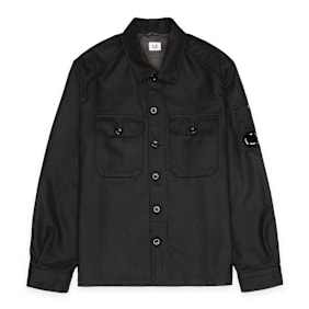 C. P. Company Overshirt In Felt schwarz