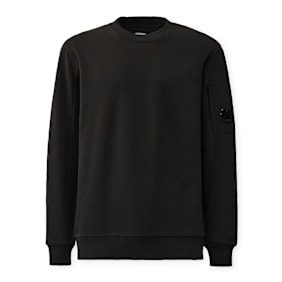 C. P. Company Diagonal Raised Fleece Crewneck Sweatshirt black