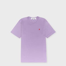 Comme des Garcons Play T-Shirt Smal Red Emblem Smal Red Heart purple