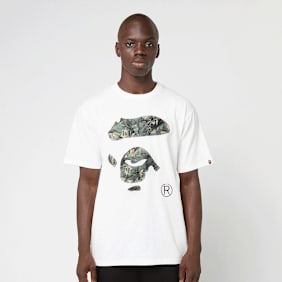 A Bathing Ape Tree Edge Camo Ape Face Tee weiß