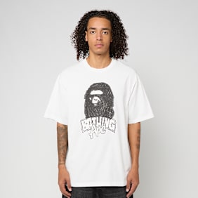 A Bathing Ape Hand Drawn Ape Head Relaxed Fit Tee M weiß