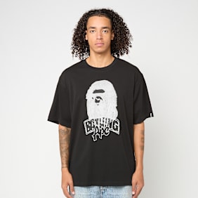 A Bathing Ape Hand Drawn Ape Head Relaxed Fit Tee M black