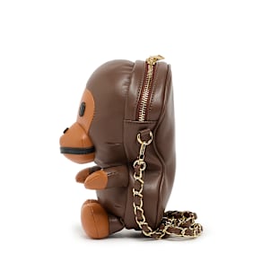 A Bathing Ape Baby Milo Plush Doll Mini Shoulder Bag L brown