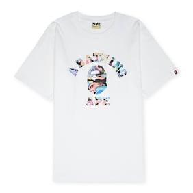 A Bathing Ape Art Camo College Tee M weiß