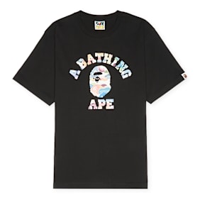A Bathing Ape Art Camo College Tee M black