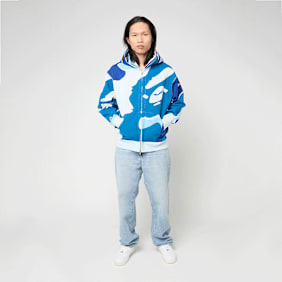 A Bathing Ape Mega ABC Camo Double Shark Relaxed Fit Full Zip Hoodie blau