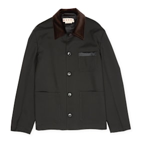 Marni PU Jacket burgundy zwart