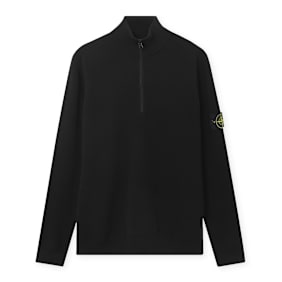 Stone Island Longsleeve Polo schwarz