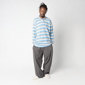 ERL Unisex Striped Long Sleeve Polo Knit multicolor