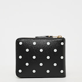 Comme des Garcons Wallet Dots Printed Leather Line schwarz