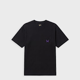 Needles Butterfly embroidered T-shirt schwarz