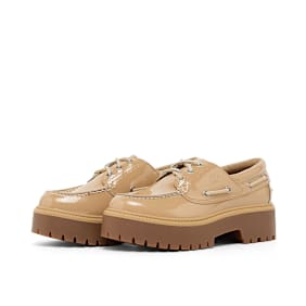 Timberland Wmns Stone Street Boat Shoe Patent Leather beige
