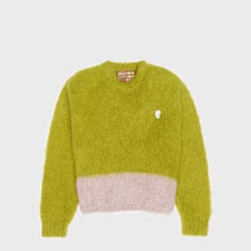 Brain Dead Super Hairy Boxy Knit Sweater grün
