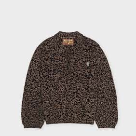 Brain Dead Half Zip Collared Sweatshirt bruin