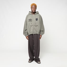 Umbro by Slam Jam Royal Arms Zip Masked Hoodie grey