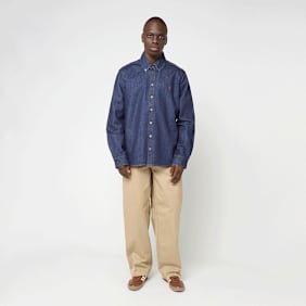 AMI PARIS Constrasted Ami De Coeur Shirt blue