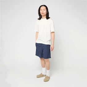 AMI PARIS Long Plain Swim Shorts blue