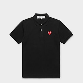 Comme des Garcons Play T-Shirt Polo Red Emblem Red Heart black