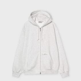 Carhartt WIP Hooded WIP Label Sweat Jacket grau