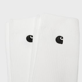 Carhartt WIP Madison Socks (2 Pack) wit