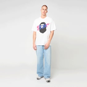 A Bathing Ape x Spotify x Central Cee Ape Head Tee weiß