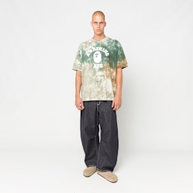 A Bathing Ape Tie Dyed College Relaxed Fit Tee M grün