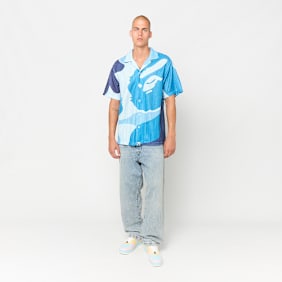 A Bathing Ape Mega ABC Camo Mesh Shirt M blau