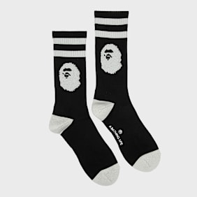A Bathing Ape Ape Head Line Socks schwarz