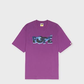 A Bathing Ape Color Camo Bape Logo Relaxed Fit Tee lila